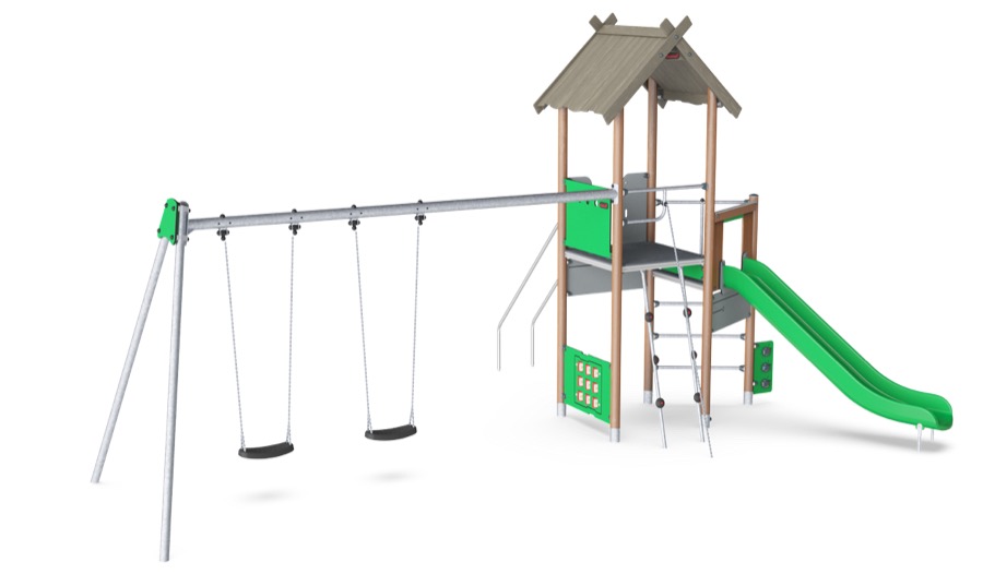 Spielturm mit Schaukel PCW110721