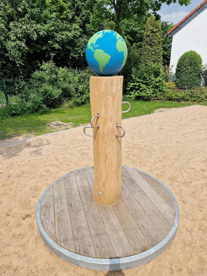 Stehkreisel groß Ø150cm mit Motivkopf Erde -