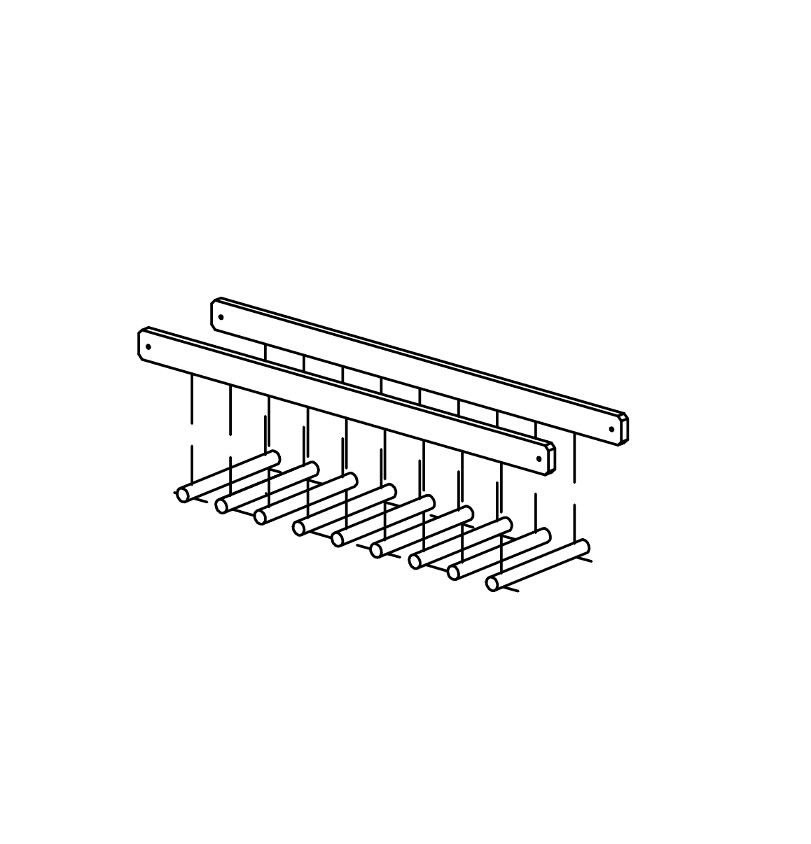 Handlauf und Laufhölzer