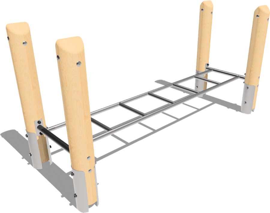 Balancierelement Leiter mit Edelstahlpfosten