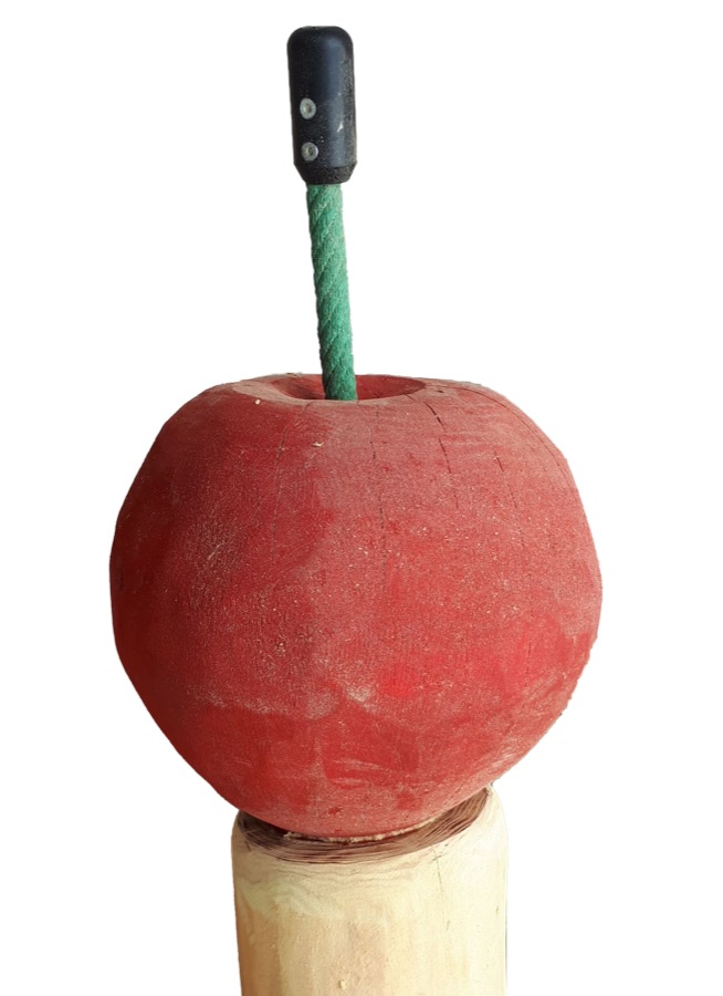 Pfostenkopf/Schnitzfigur Apfel -