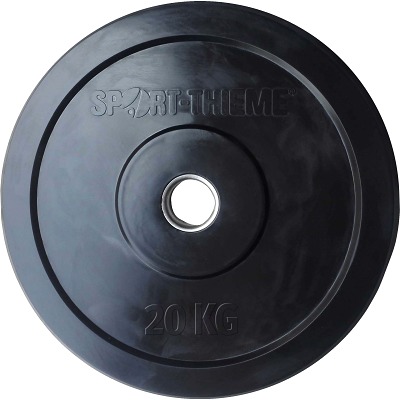 Sport-Thieme Hantelscheibe „Bumper Plate“, schwarz