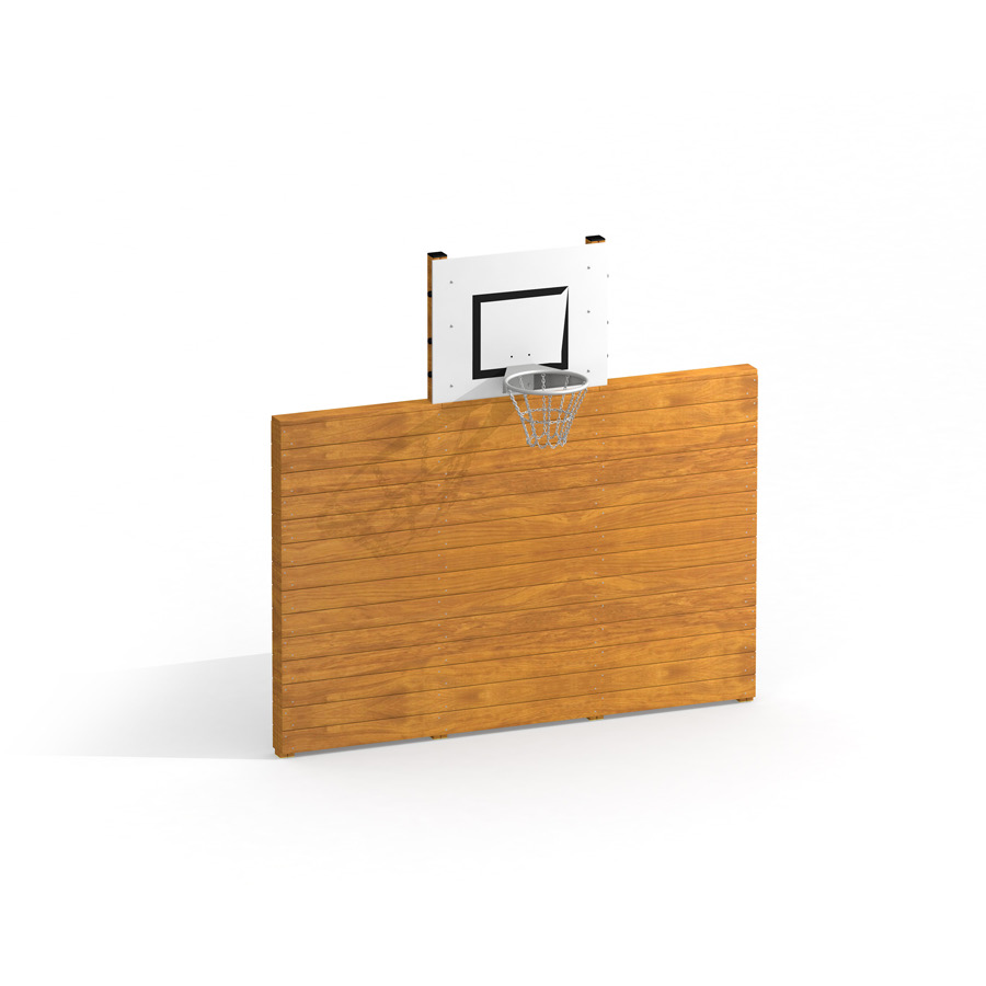 Basketballkorb mit Holzwand