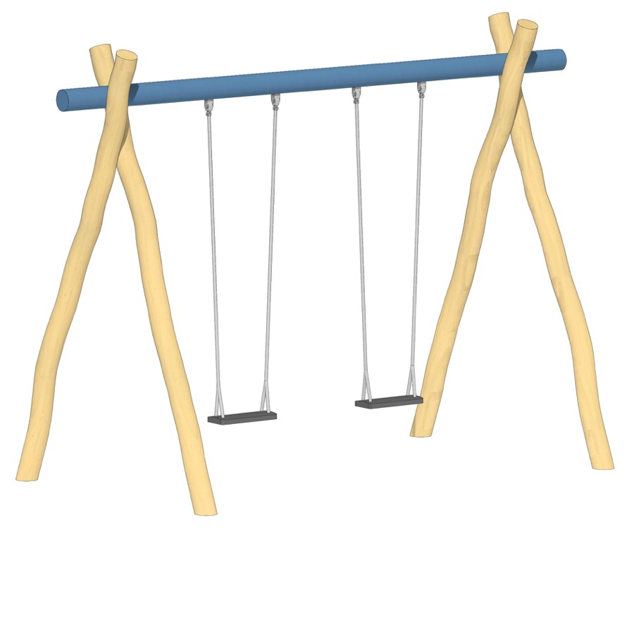 Schaukel 2-fach LH250cm, Querrohr Stahl verzinkt und pulverbeschichtet