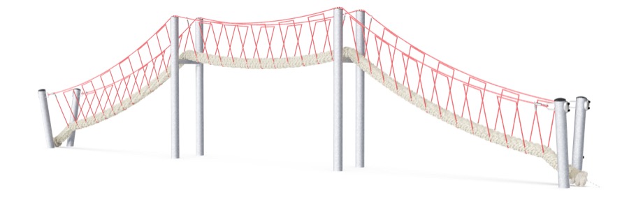 Seilnetzbrücke mit PP-Kokostau, 12 m COR63120
