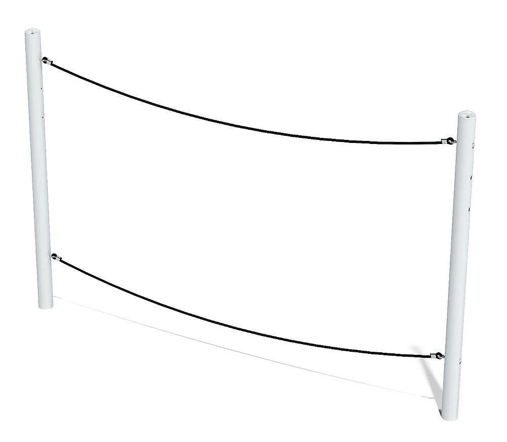 Balanceseil Walzer mit Metallpfosten