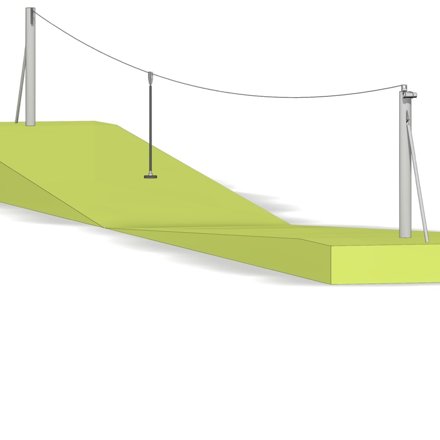 2-Pfosten-Seilbahn 30m