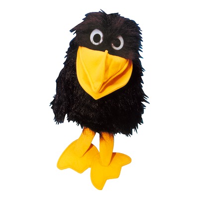 Design Plüsch Handpuppe „Rabe“