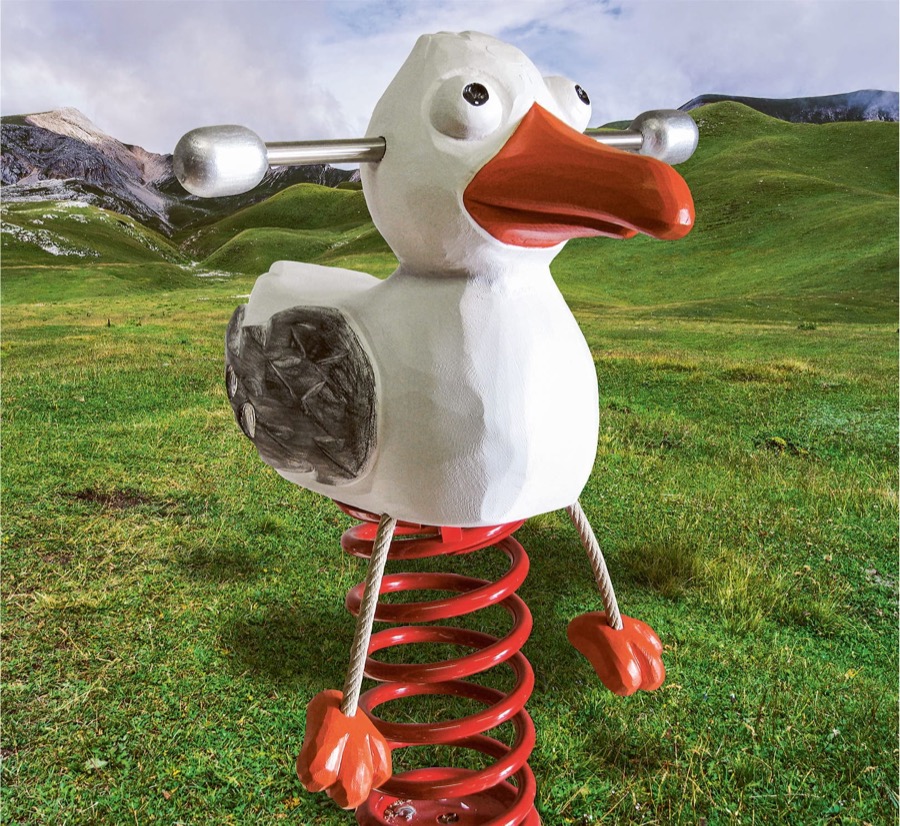 Federwippe Möwe