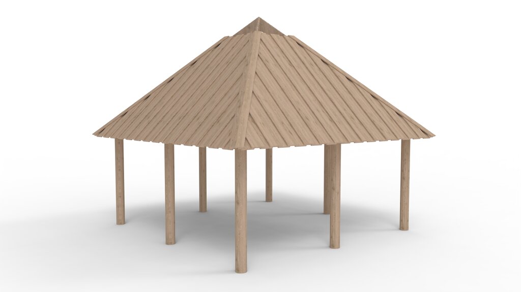 Grillhütte 4,5x4,5 m