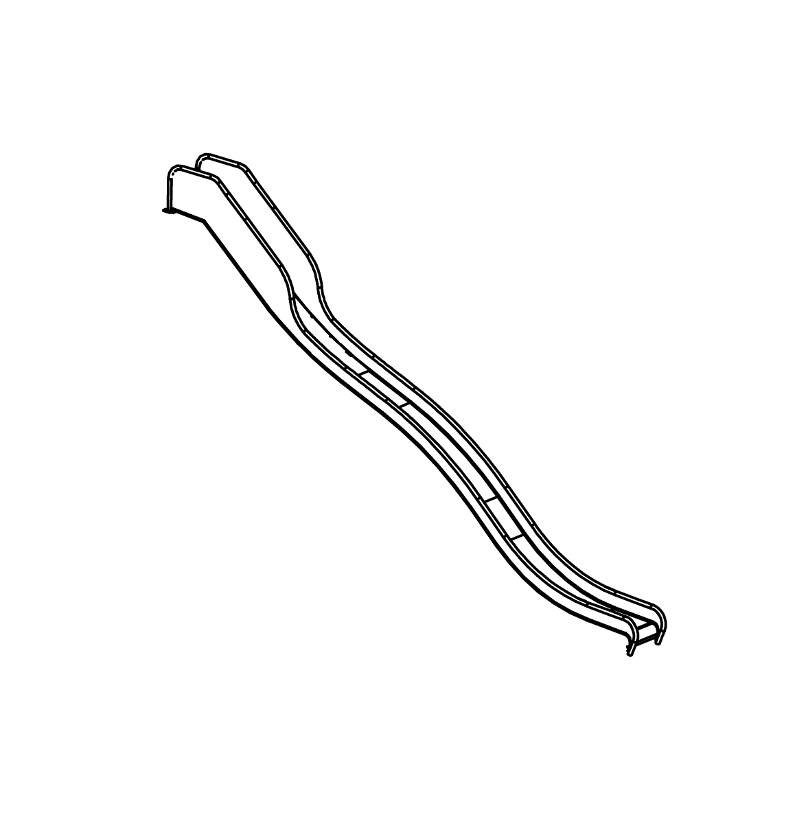 Edelstahlrutsche