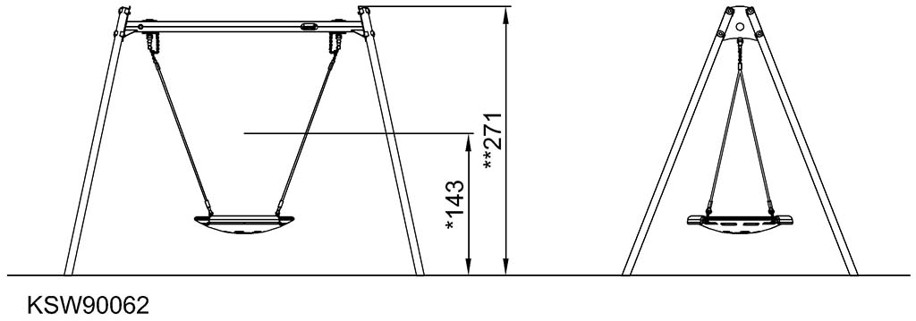 KOMPAN Nestschaukel Schalennest H:2,5m