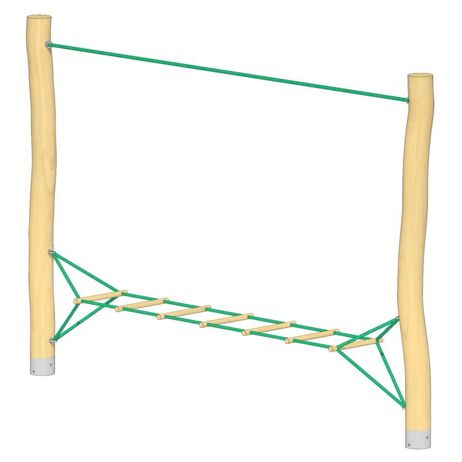 Strickleiter waagerecht 3m mit Halteseil