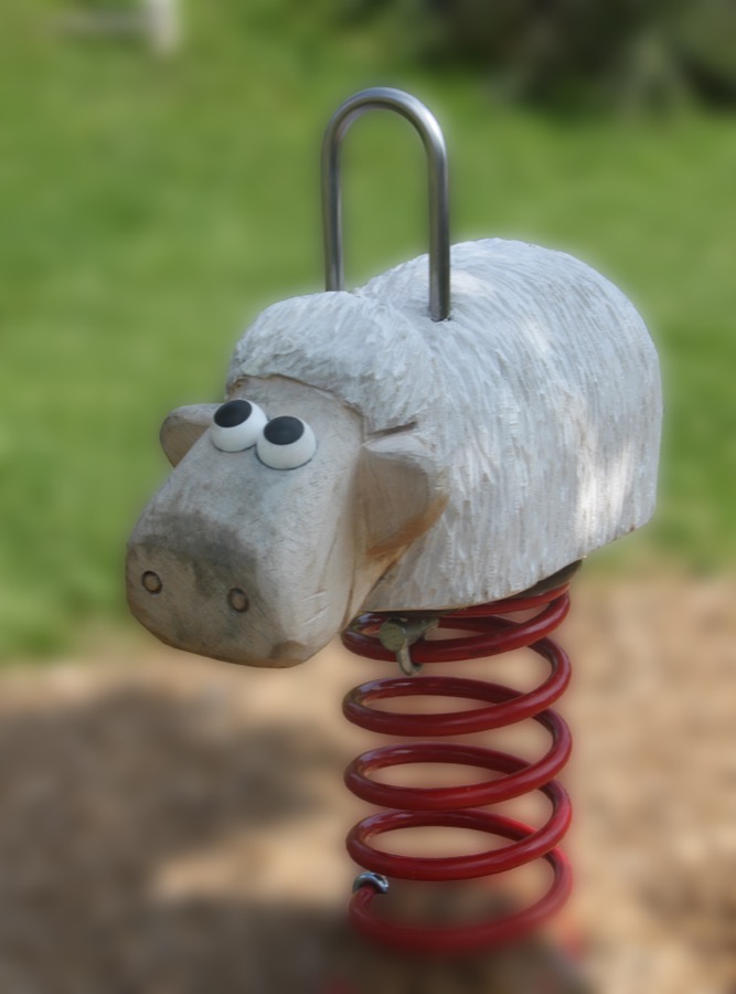 Wippgerät Schaf Wolle