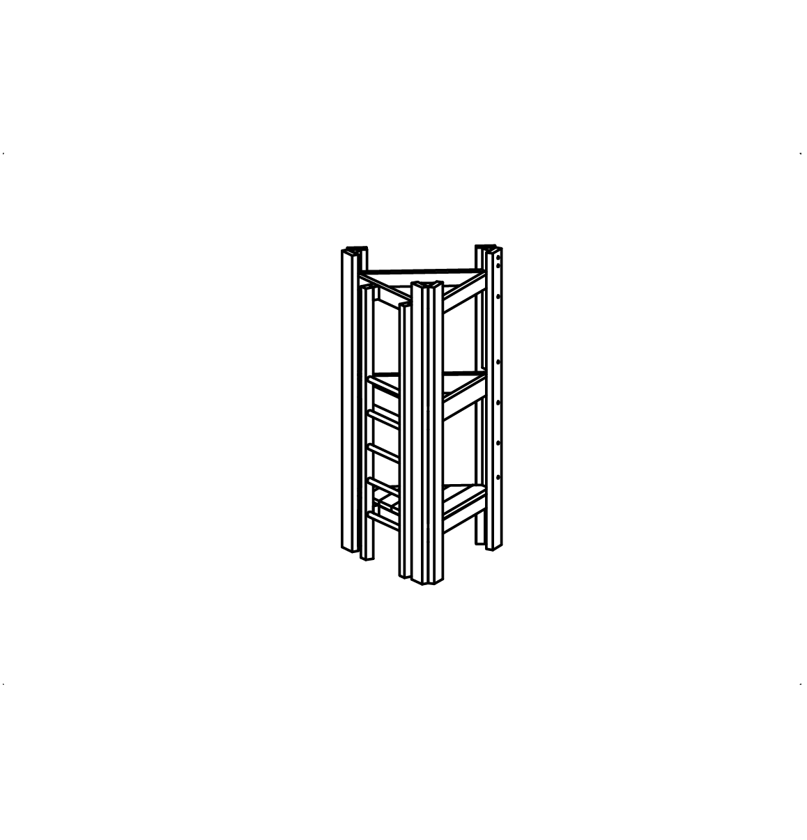 Dreieckhütte mit Leiter