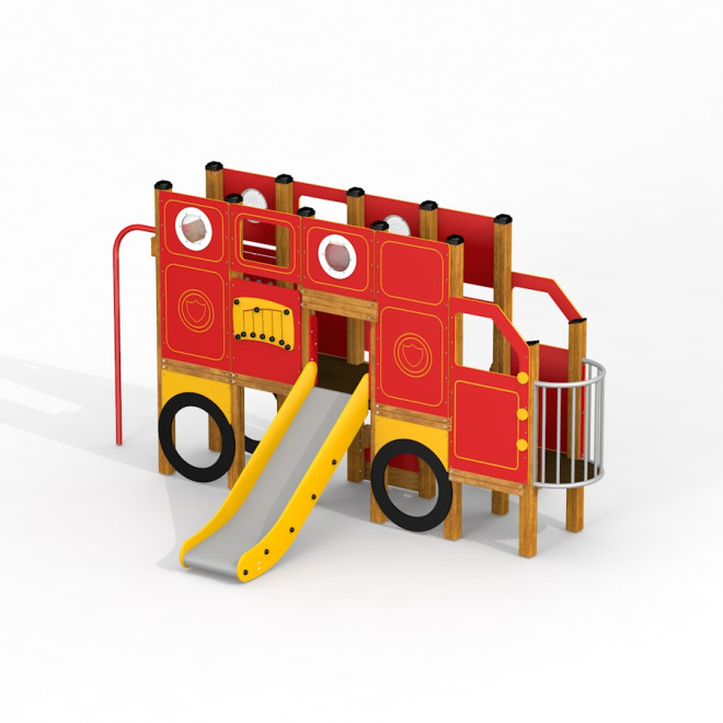 Grosser Truck Spielhaus mit Rutsche