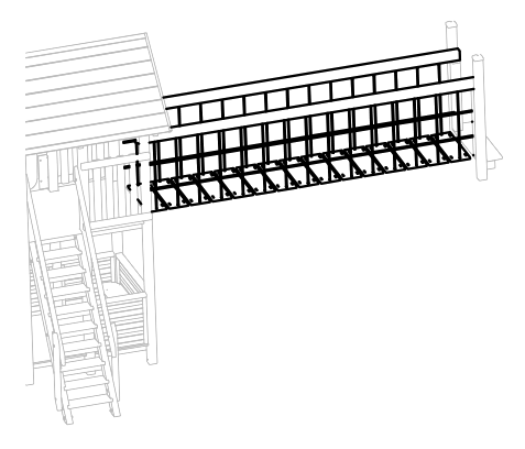 Hängebrücke aus Fichte