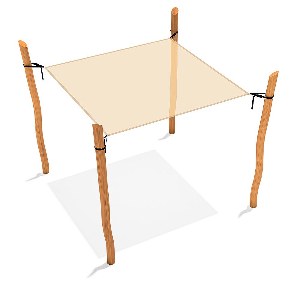 Sonnensegel komplett Sonya 3x3 m