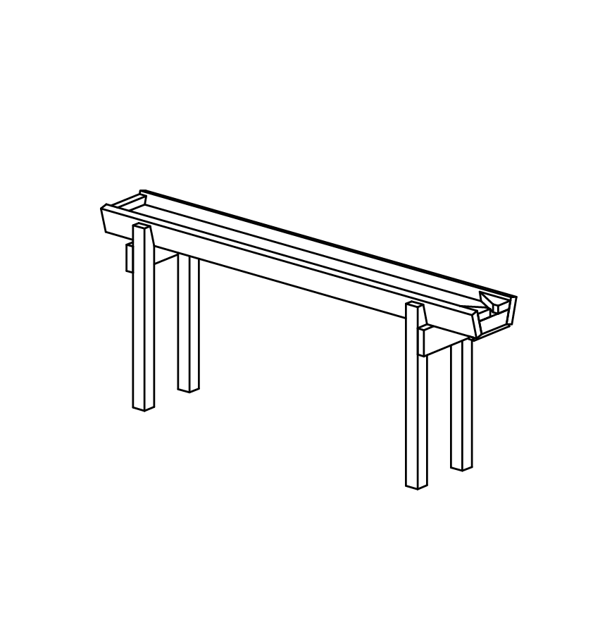 Wasserrinne massiv