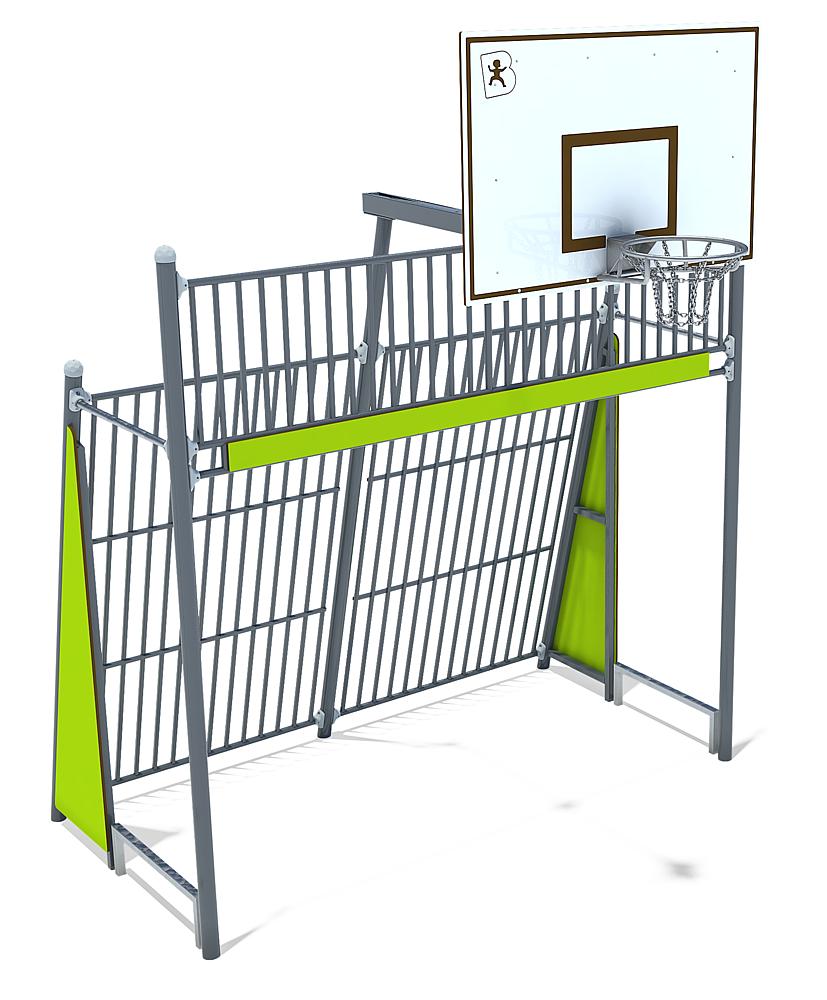 Fußballtor mit Basketballkorb