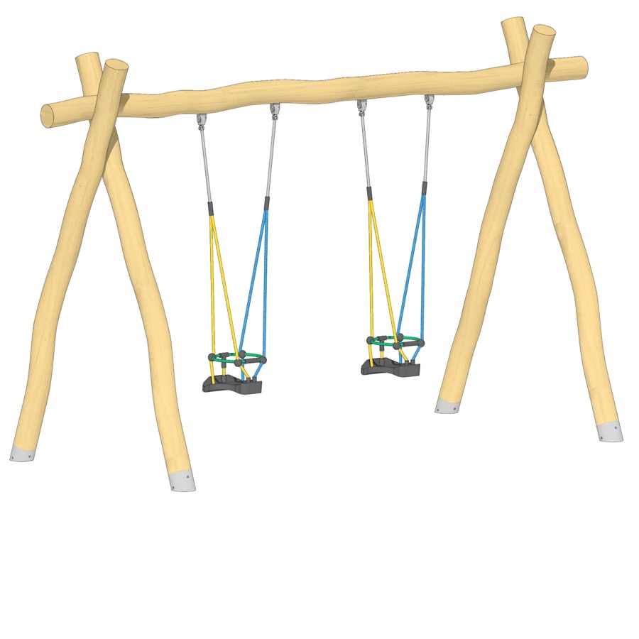 Schaukel 2-fach LH210cm, 2 Kleinkind-Schaukelsitze