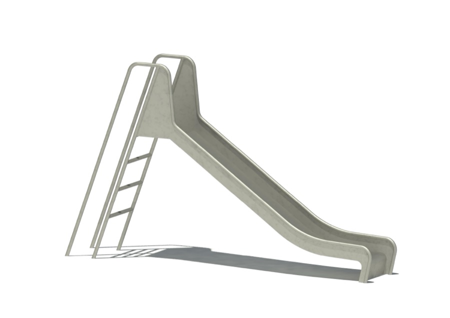 Bockrutschbahn Edelstahl, Einsitzhöhe 120 cm