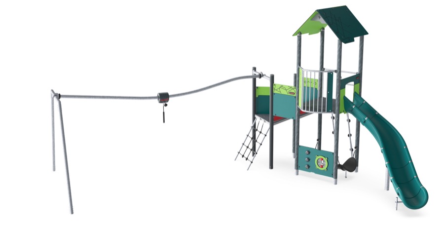Spielturm mit Schienenbahn PCM114121