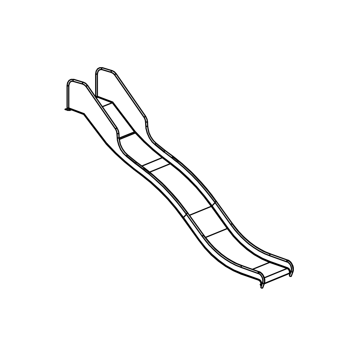 Edelstahlrutsche