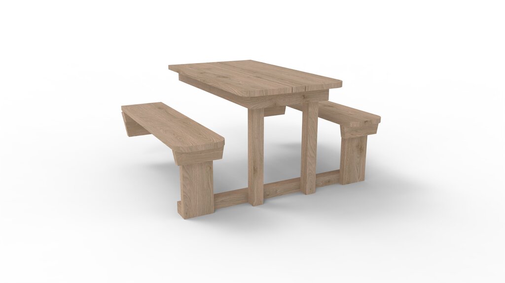 Tisch und Bank für Spielhaus