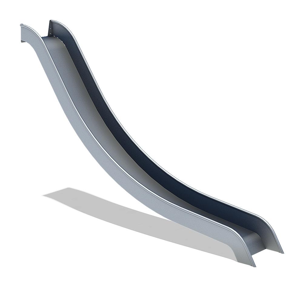 Anbaurutsche steil PH 195 cm, V2A