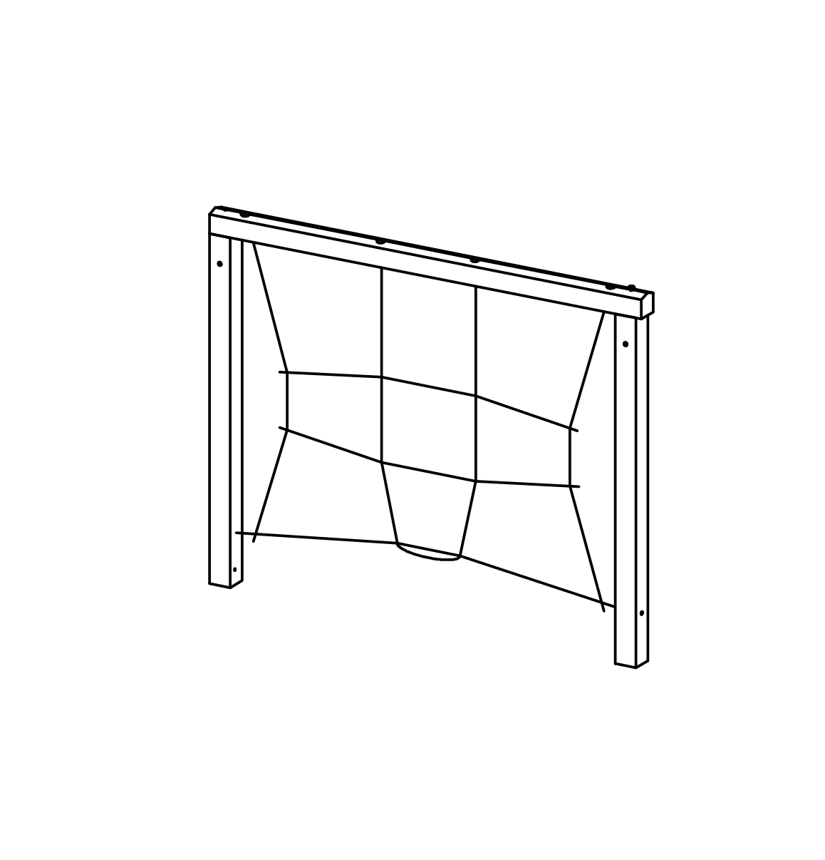 Senkrechtes Kletternetz für Hütten