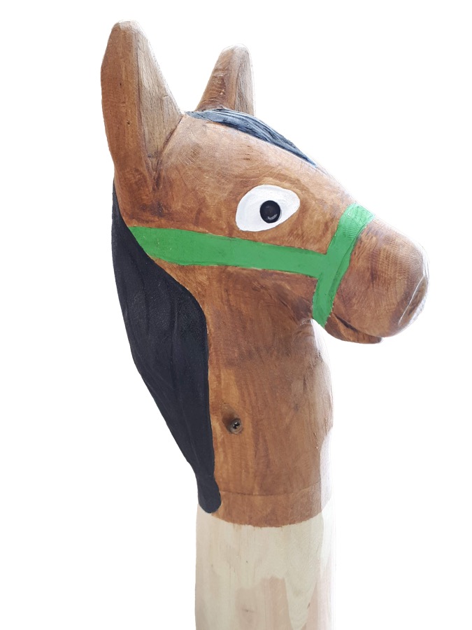 Pfostenkopf/Schnitzfigur Pferd -