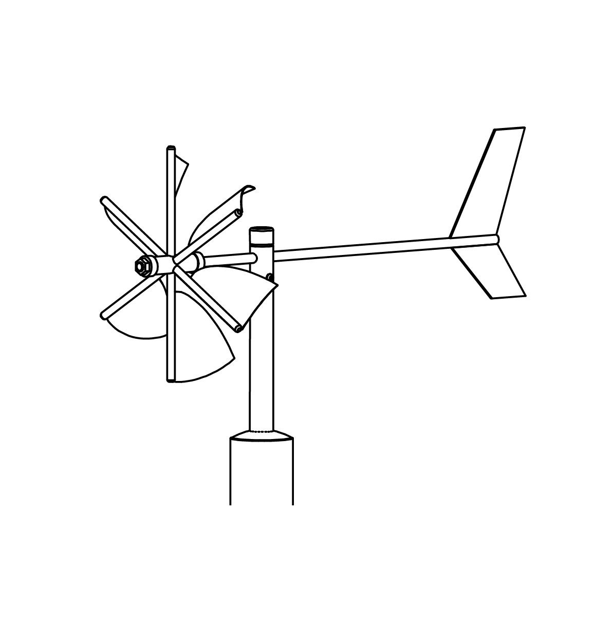 Windrad: Sechsflügler V2A