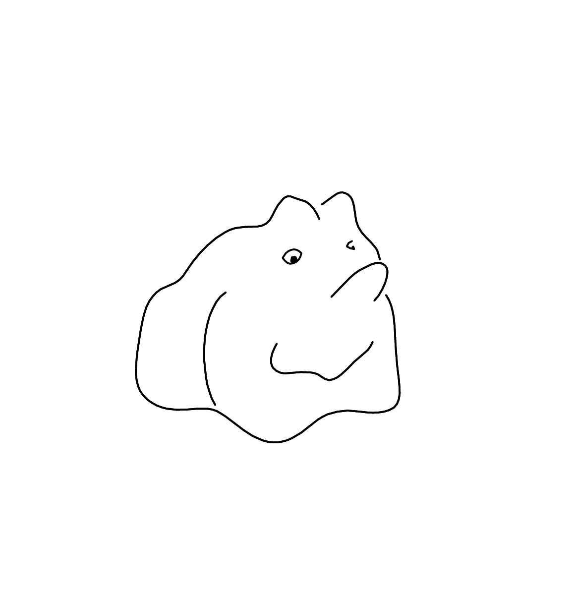 Streichelstein Frosch
