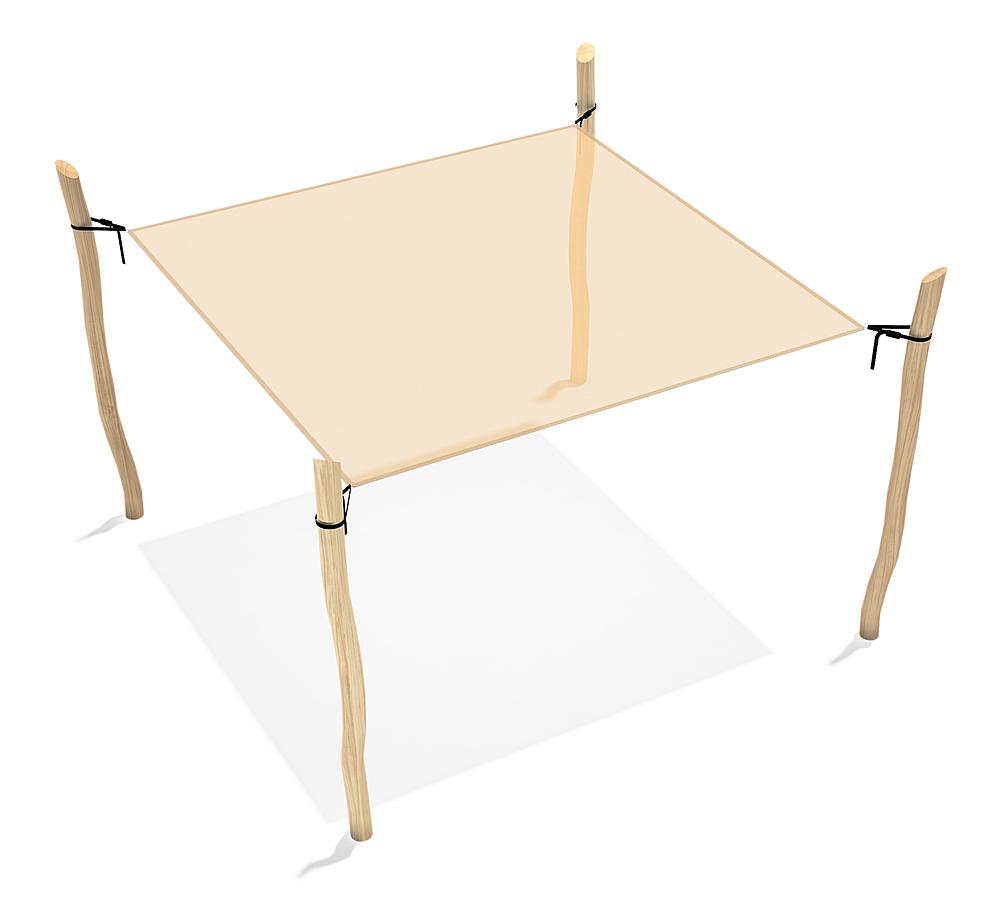 Sonnensegel komplett Simon 4x4 m
