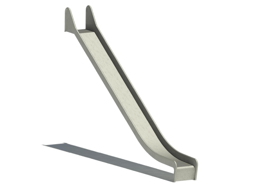 Anbaurutschbahn Edelstahl, ABH 250 cm,Breite 50 cm