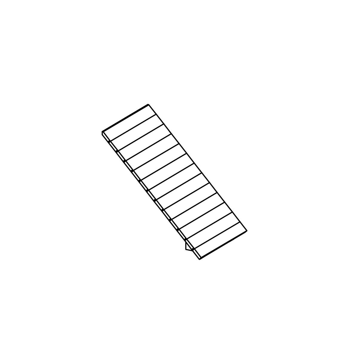Schräge Wand
