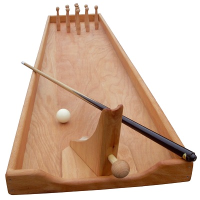 Holz Bi-Ba-Butze Tischspiel „Kegelbahn“