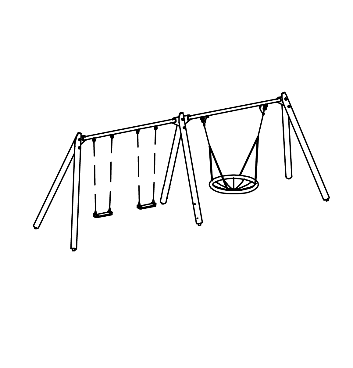 Große Dreifachschaukel spezial