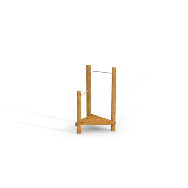 Gymnastic Bar w/ Wooden Deck