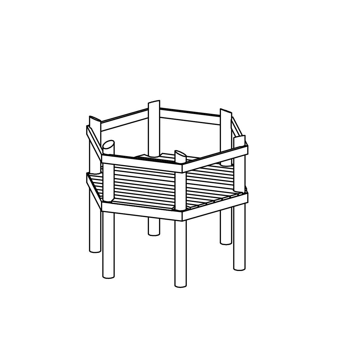 Sechseckplattform