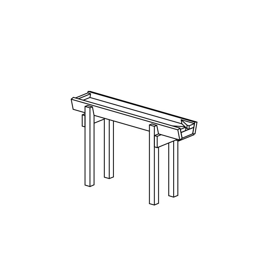 Wasserrinne massiv