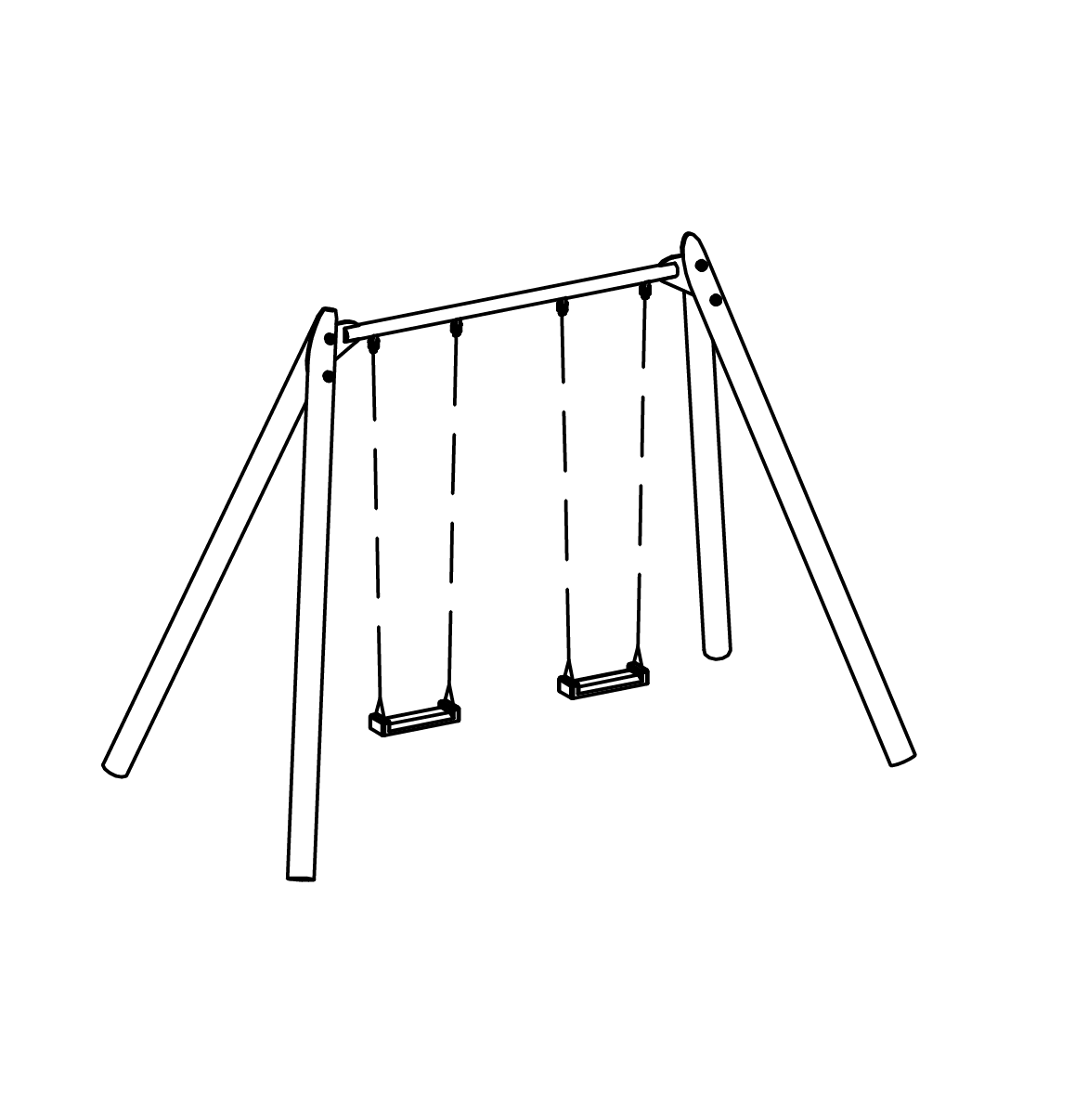 Hohe Zweifachschaukel spezial