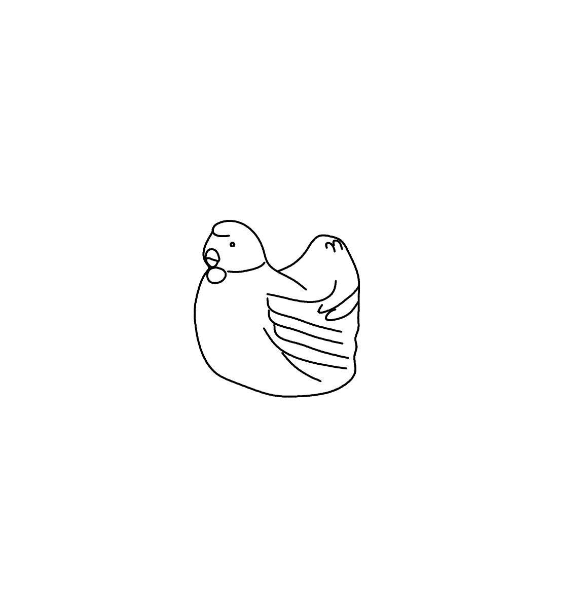 Streichelstein Huhn