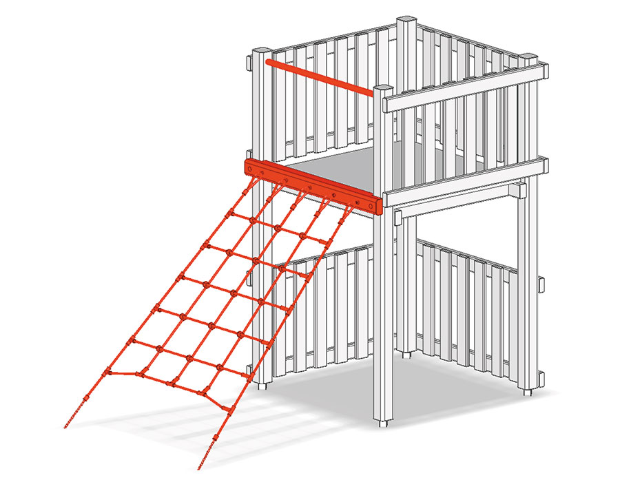 Kletternetzaufstieg