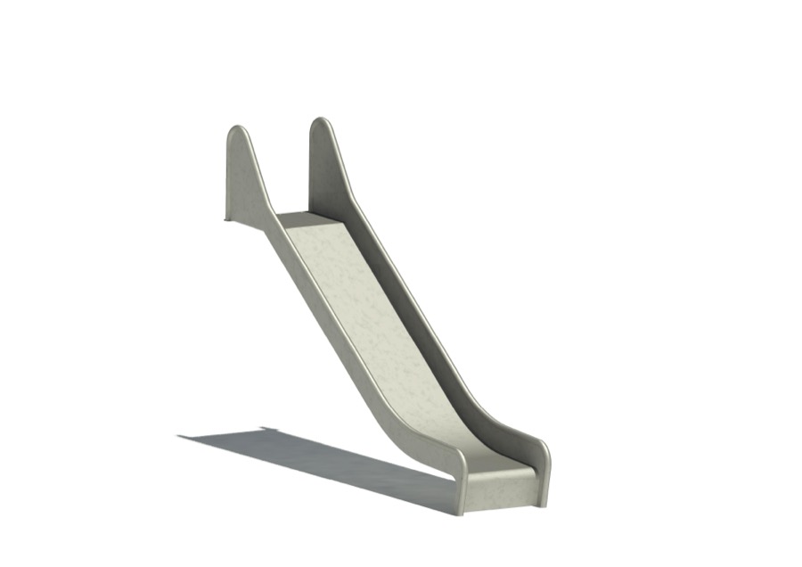 Anbaurutschbahn Edelstahl, ABH 120 cm,Breite 50 cm
