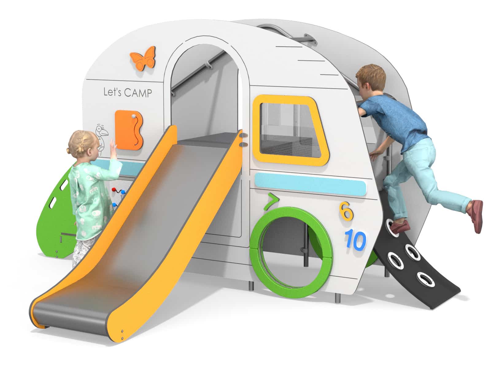 Camper mit Rutsche