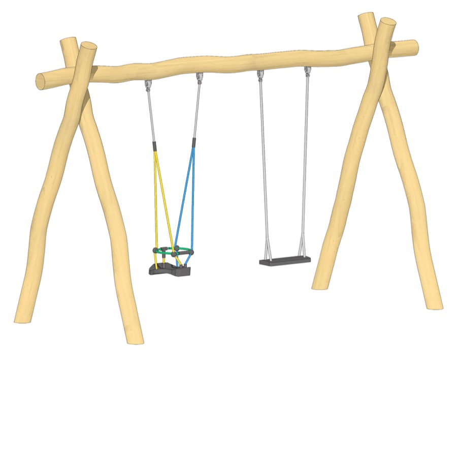 Schaukel 2-fach LH210cm, 1 Kleinkind-Schaukelsitz