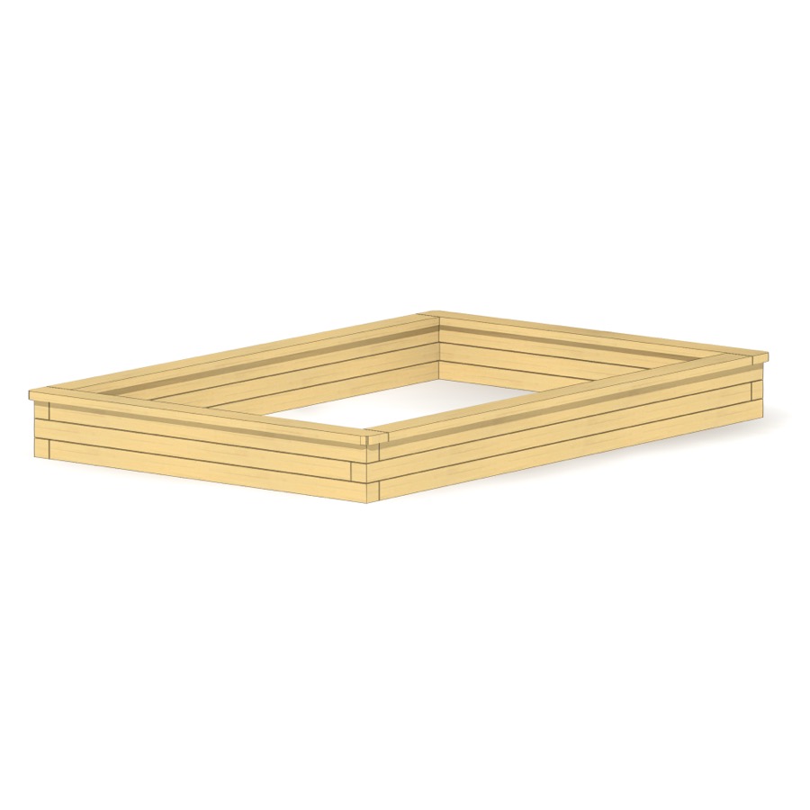 Sandkasten 3-lagig, 3x2m
