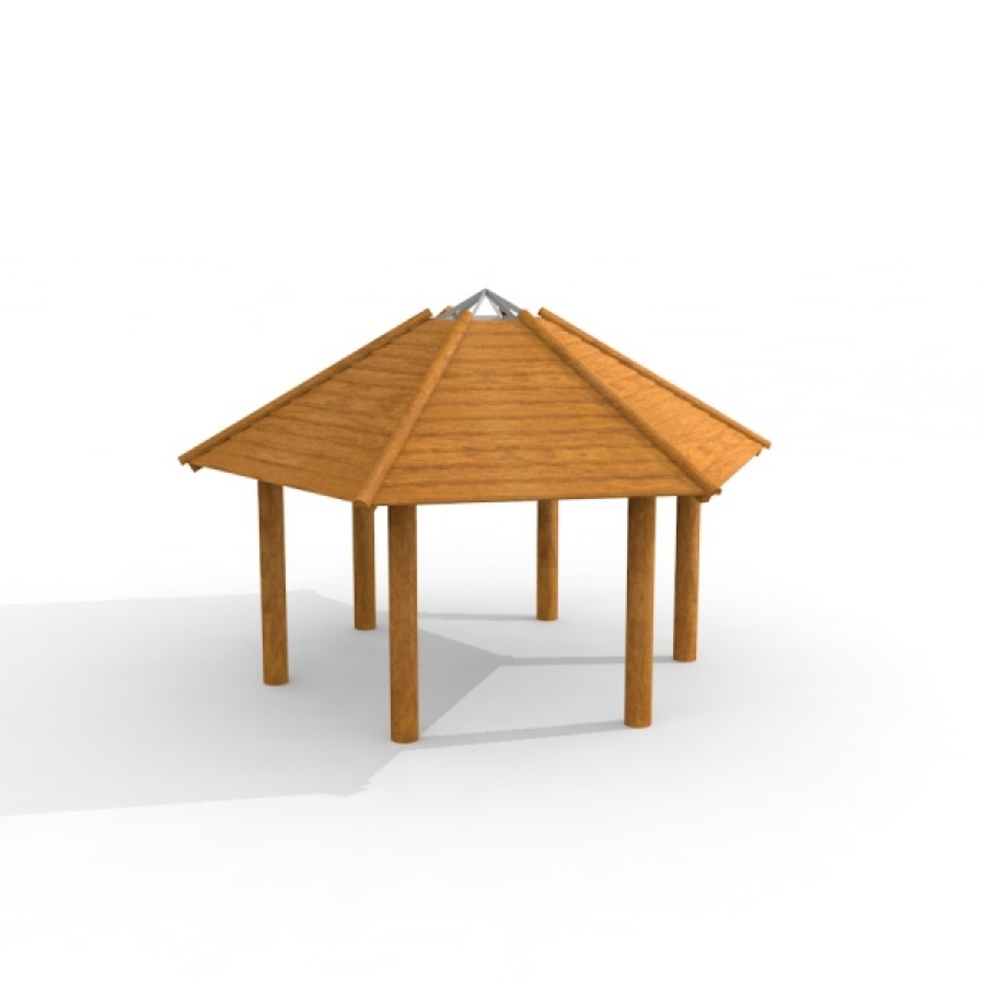 Sechseckiger Pavillon